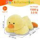 QUIRAI Duck Stuffed Animal Weighted Plush,Yellow Duck Weighted Stuffed Animals Plush Pillows for Kids & Adults, Cozy Bedtime, Reading & Relaxing