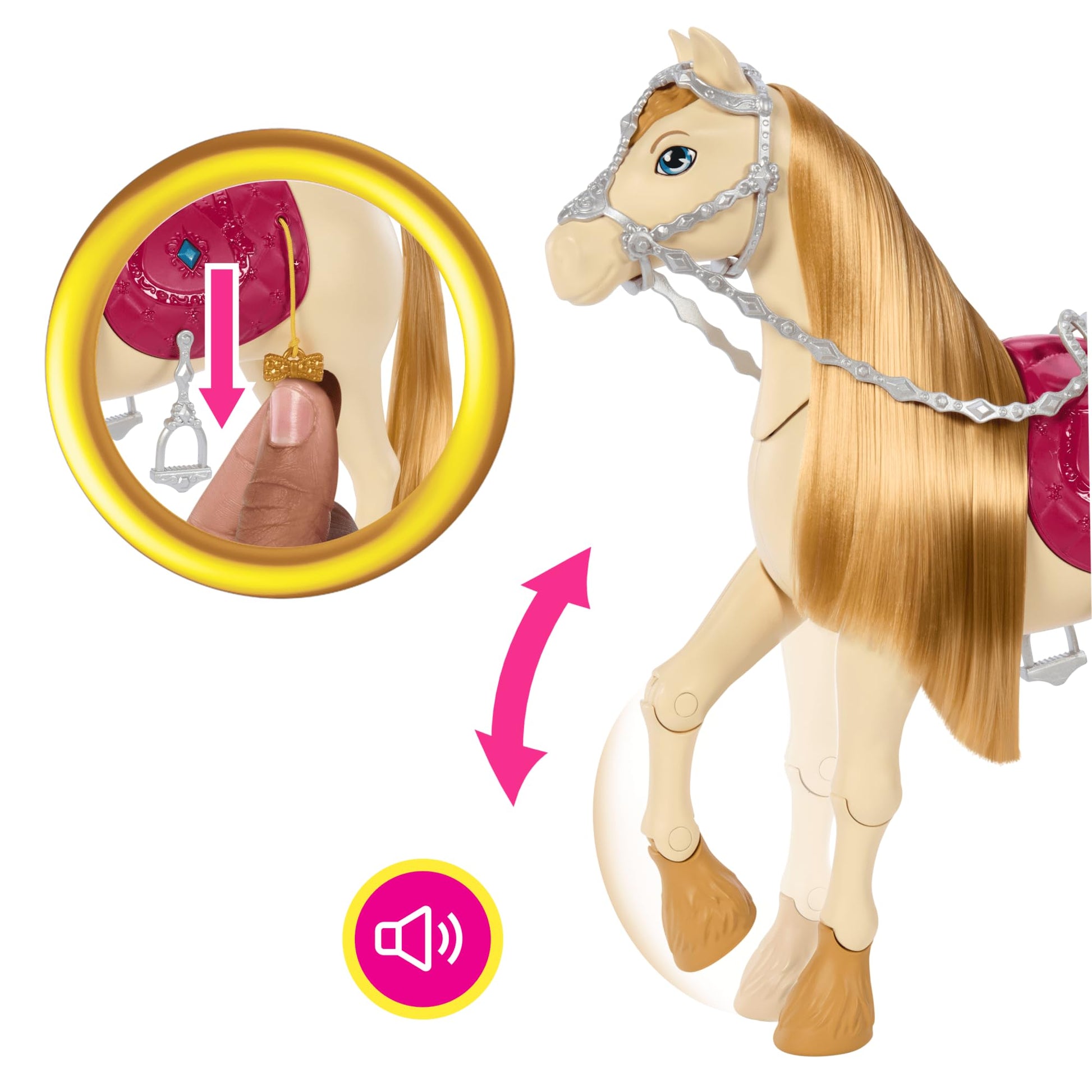 Barbie Horse with Sounds, Music & Accessories, Inspired the Great Horse Chase, Toy Moves, Dances & Blinks Eyes