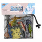 Rhode Island Novelty Shark and Stingray Playset: 12 Piece Toy Set in Clip Bag for Play on The GO!