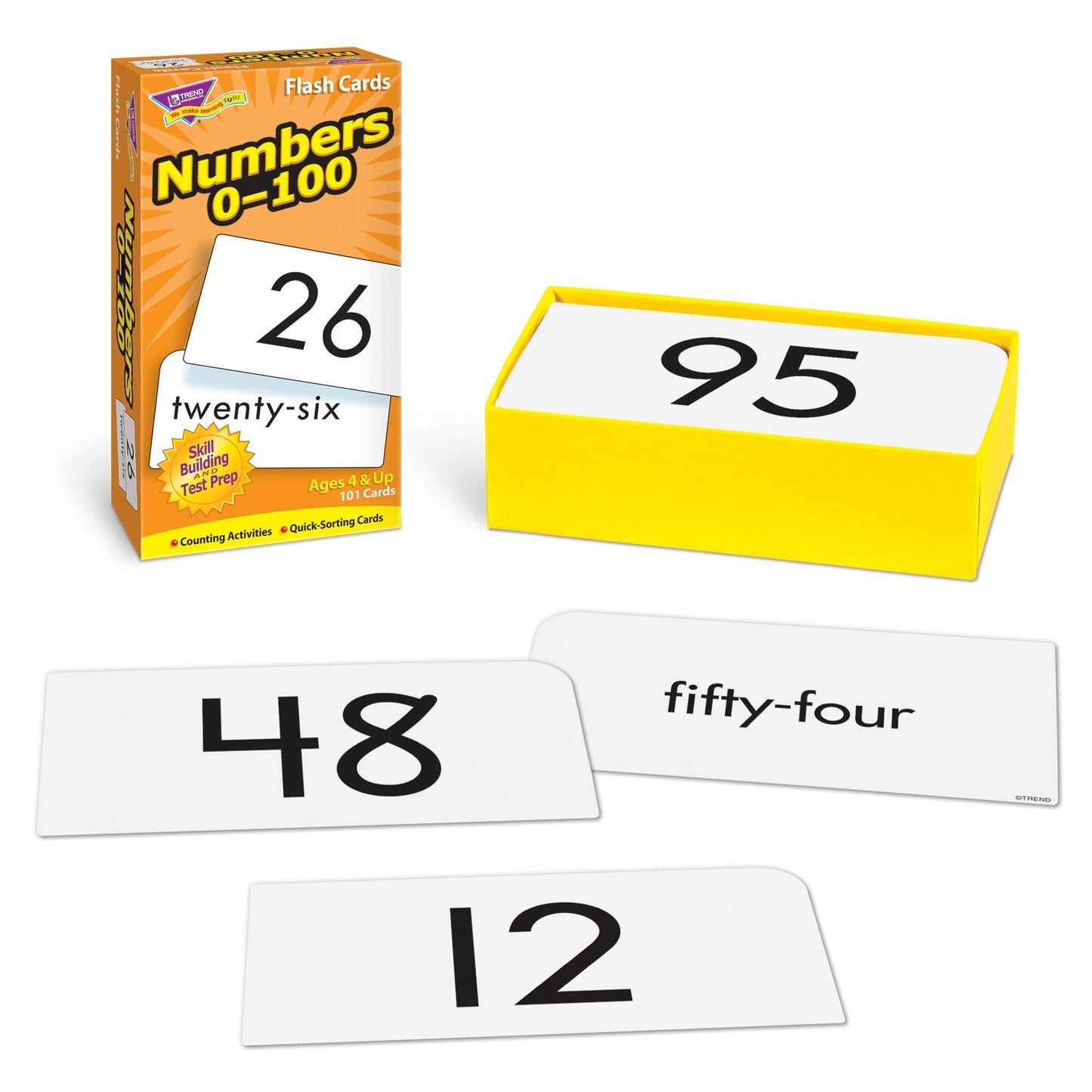Trend Enterprises: Numbers 0-100 Skill Drill Flash Cards, Numerals and Number Words, Exciting Way for Everyone to Learn, Great for Skill Building