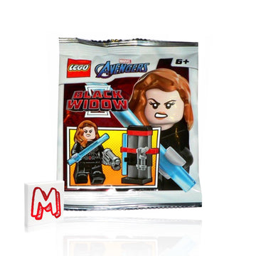 LEGO Marvel Super Heroes Avengers Tower Battle Minifigure - Black Widow (Printed Arms) with Weapons Stand