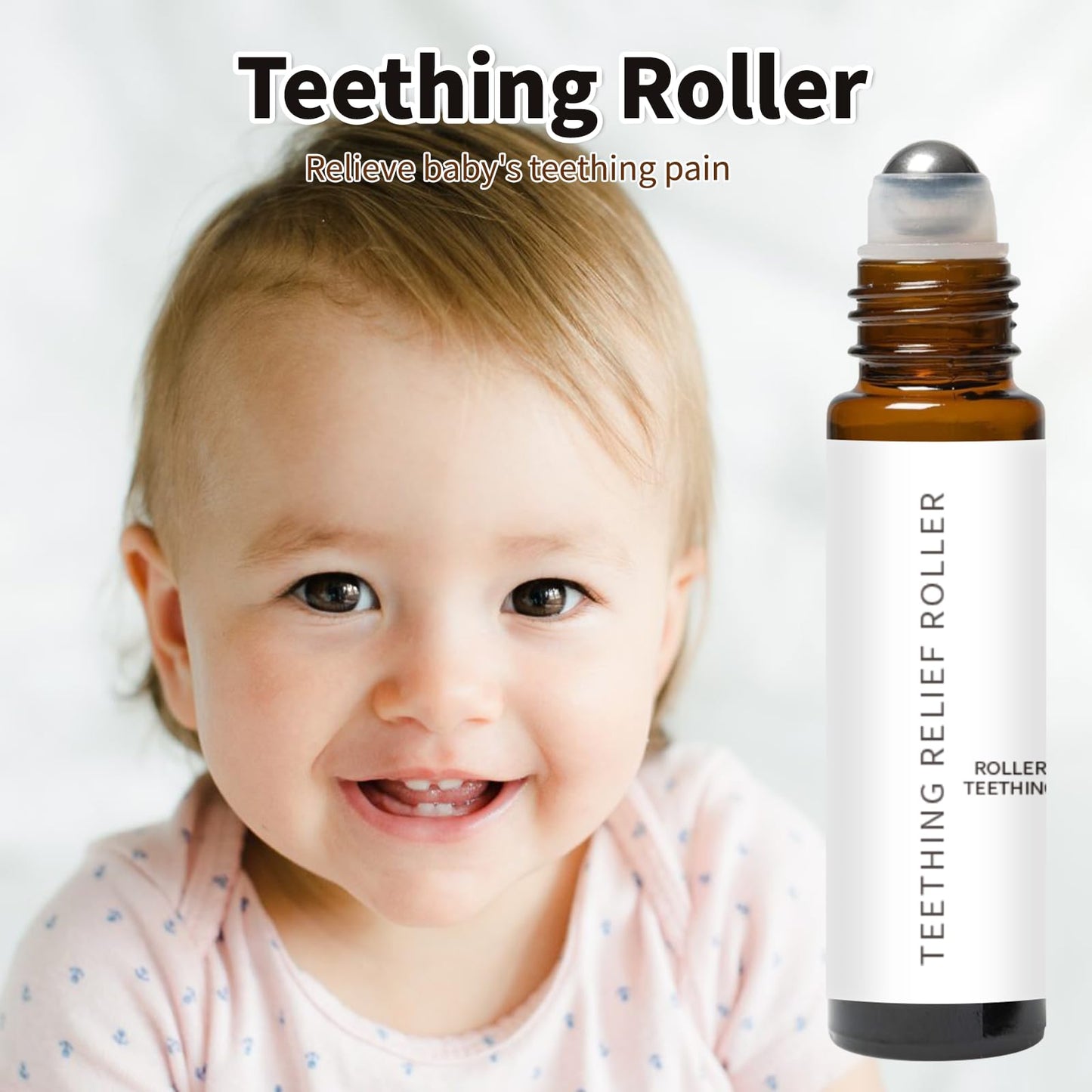 Teething Roller for Babies, Chamomile Roll-On, Easy-Glide 10ML Portable Baby Care 2 Pack
