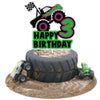 Big Truck Happy 3rd Birthday Cake Topper - It's the Perfect Car Themed Birthday Party or Truck Themed Party Decorations for Boys or Girls - SugarGera