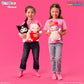 Squishmallows Original Sanrio 10-Inch Hello Kitty in Red and Pink Overalls HugMees - Medium-Sized Ultrasoft Official Jazwares Plush