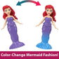 Mattel Disney Princess The Little Mermaid Toys, Ariel Doll House Stackable Castle with Land & Sea Levels, Small Doll, 1 Friend, 12 Pieces & Pool