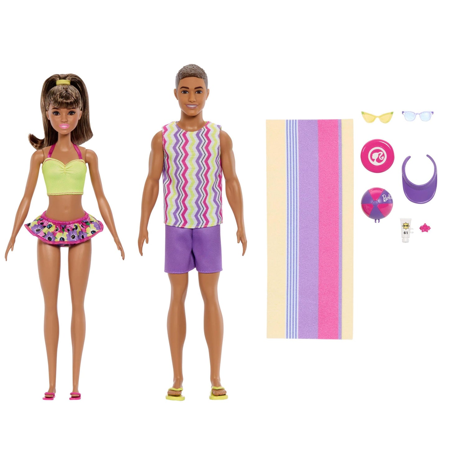 Barbie Style Fashion Dolls Set, Beach Inspired Looks
