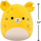 Squishmallows Original 12in Amelia the Cheese Mouse - Official Jazwares Plush (Medium-Sized)