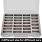 FULLCASE Display Case for Hot Wheels Cars, Toy Organizer Storage Box Holds 27 Toy Cars, Portable Carrying Container with 4 Size Slots for Hotwheels