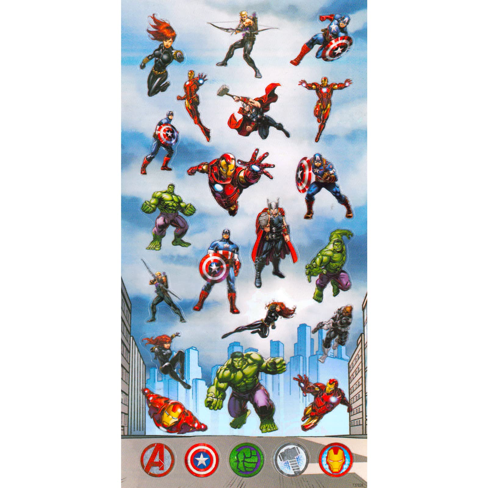 Avengers Action Figure Set - 3 Pack Bundle of Marvel Action Figures: Iron Man, Spiderman & Captain America, Stickers, More | Avengers Figurines Set