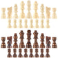 AMEROUS Wooden Chess Pieces Only, 32 Pieses / 3.05" King/Storage Bag/Gift Package, Standard Tournamen Staunton Wood Chessmen for Chessboard