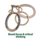 MAGIKON Traditional Brain Teaser, Classical Metal Horseshoe Puzzle Bronze