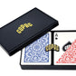 Copag 1546 Design 100% Plastic Playing Cards, Poker Size (Standard) Red/Blue (Regular Index, 1 Set)