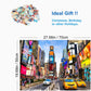Jigsaw Puzzles for Adults 1000 Piece New York Times Square 27.56 x 19.69 Inch Puzzles 1000 Pieces for Adults Kids Educational Game Challenge Toy New
