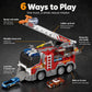 Toddler Fire Truck Toy with Water Spray | Firetruck Toy for Kids | Light & Sound Effects | Adjustable Angle & Length | Firefighter Toys | Holiday