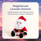 warmies Microwavable & Weighted Stuffed Animals, Santa - Heated Stuffed Animal Plushie for Warmth & Comfort - Christmas Winter Soft Plush Toys