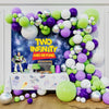Beaumode Boy Story Balloon Arch Garland Green Purple Balloon Kit for It’s a Boy Story Baby Boy Shower Western Cowboy Space Adventure Theme Kids 2d