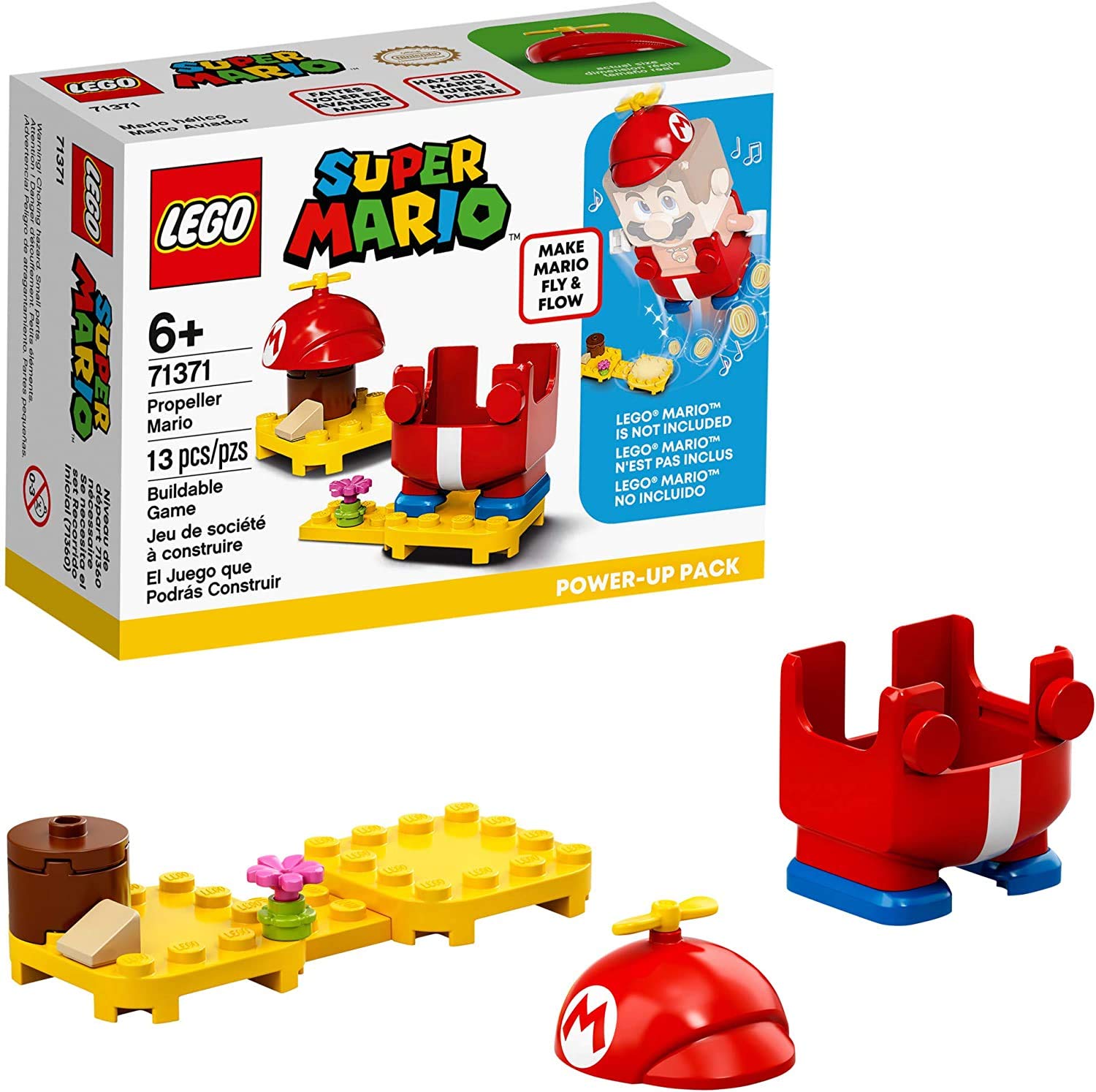 LEGO Super Mario Propeller Mario Power-Up Pack 71371; Awesome Toy for Kids to Power Up The Mario Figure in The Adventures with Mario Starter Course