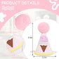 HIKLO Ice Cream 1st Birthday Cone Hat - Sweet One First Birthday Hat, Ice Cream 1st Birthday Decoration for Girls, Ice Cream Party Supplies