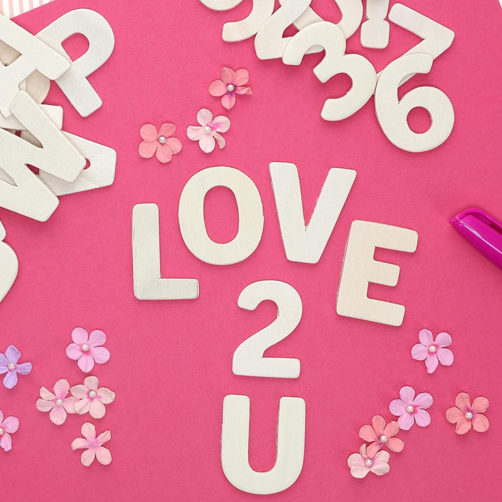 Hampton Art Large Crate of Wood Letters 305 Piece Set, Unfinished Wooden Letters for Crafts and Home Decor Signs, Paint and Stain Ready, Includes