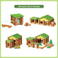Wondertoys 269 Pieces Real Wood Logs Set Ages 3+, Classic Building Log Gift Set for Boys/Girls- Creative Construction Engineering - Top Blocks Game