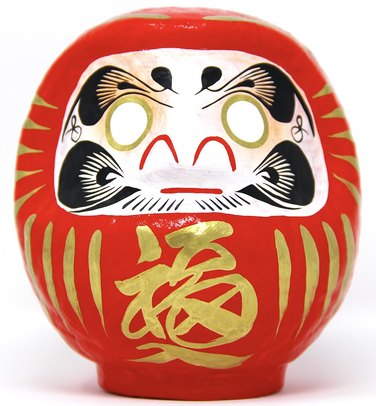 Japanese Daruma Doll Handmade in Japan - Authentic Red 4.7 inch Traditional Takasaki Good Luck Goal Setting Doll for Success, Motivation & Zen Decor