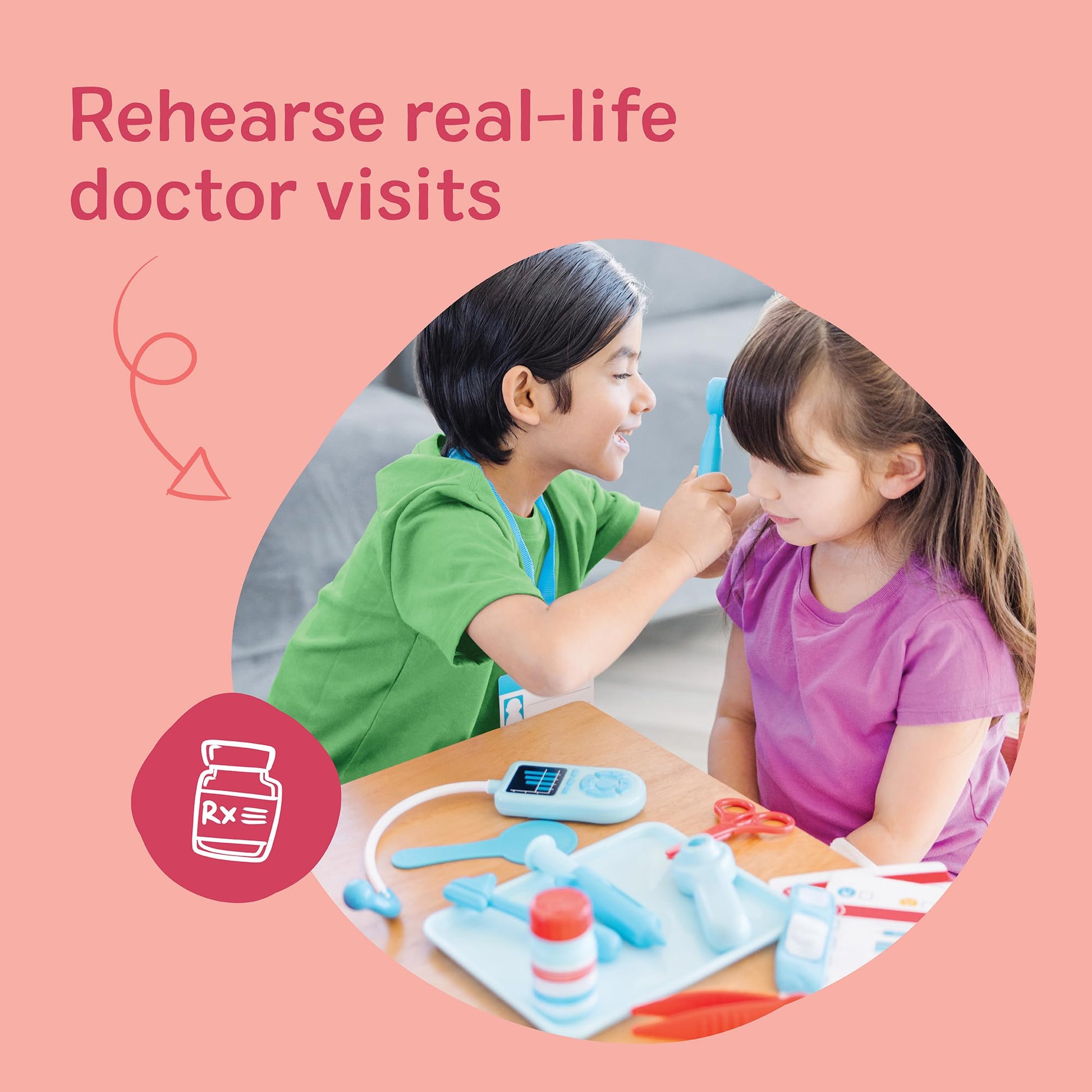 Melissa & Doug Get Well Doctor Kit, 25-Piece Toddler Doctor Play Set, Realistic Pretend Play Toys & Accessories, Preschool Toys for Girls & Boys Ages