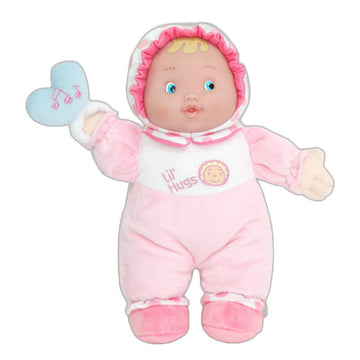 JC Toys Lil’ Hugs Pink Soft Body - Your First Baby Doll - Designed by Berenguer - Ages 0+, 12 inches