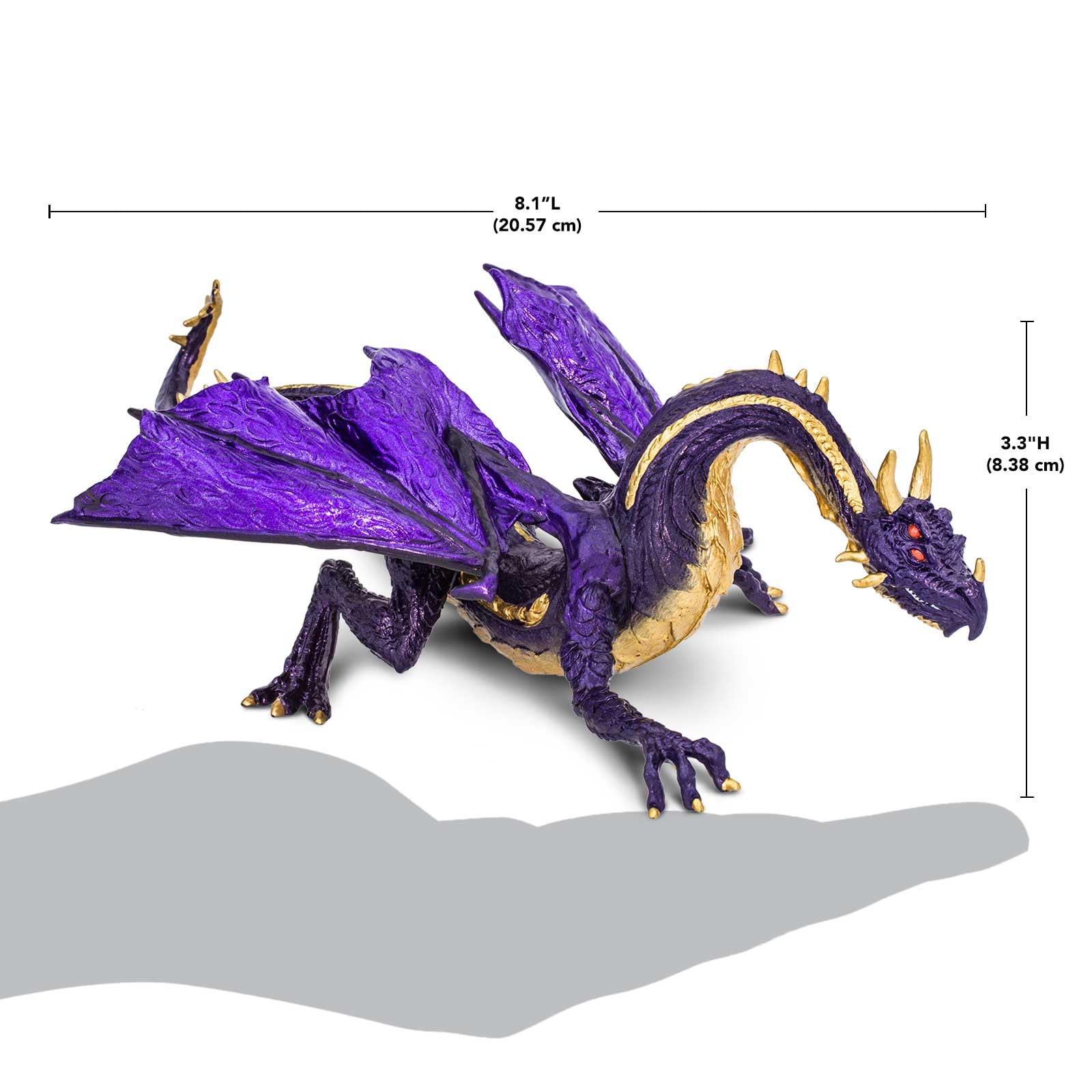 Safari Ltd. Midnight Moon Dragon Figurine - Hand-Painted, Detailed 9" Model Figure - Elusive Dark Dragon Toy for Boys, Girls & Kids Ages 4+