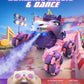 1:18 Pink Unicorn Monster Truck with Spray,120 Min Runtime,Gift for Girl 3+