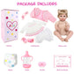 Aori Reborn Baby Dolls 22 Inch - Realistic Baby Doll for Kids 3+ Years - Lifelike Newborn Baby Girl with Pink Outfit - Handmade Cloth Body Reborn