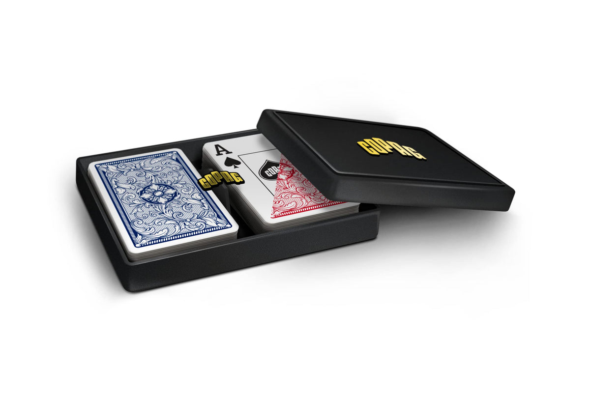 Copag 1546 Neoteric Design 100% Plastic Playing Cards, Poker Size (Standard) Green/Red (Jumbo Index, 1 Set)