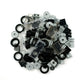 Pamvava Wheels and Axles Sets Tires, 102 Car Parts and Pieces, Windshield Steering Wheel Chassis Bricks Educational Toys