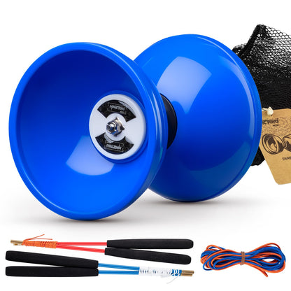 MAGICYOYO Pro Triple Bearing Diabolo Yoyo for Kids 8-12 & Adults - Blue