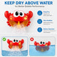 Crab Bubble Machine Bath Toy for Toddlers, Automatic Bubble Blower with Music, PP Material BPA Free Baby Bathtub Toy