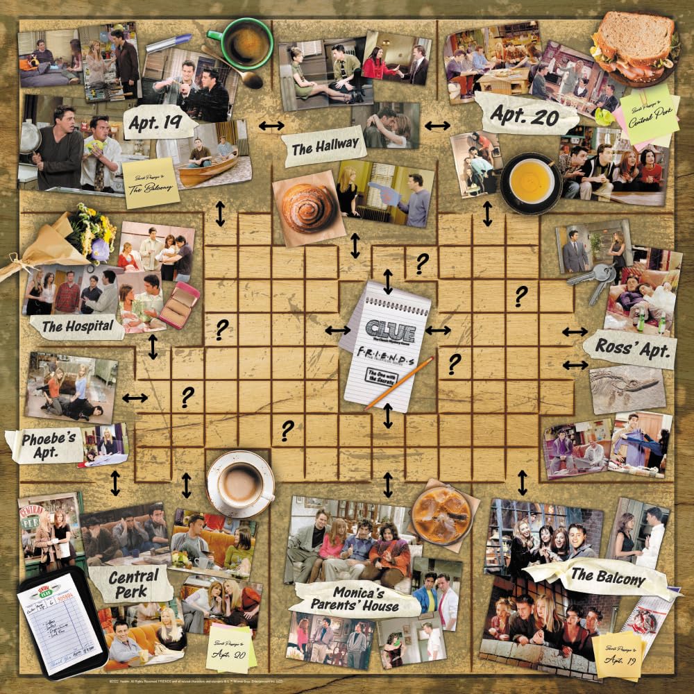 CLUE: Friends | Solve the Mystery in This Collectible Clue Game | Featuring Characters & Locations from Friends TV Sitcom Series | Officially-Licensed