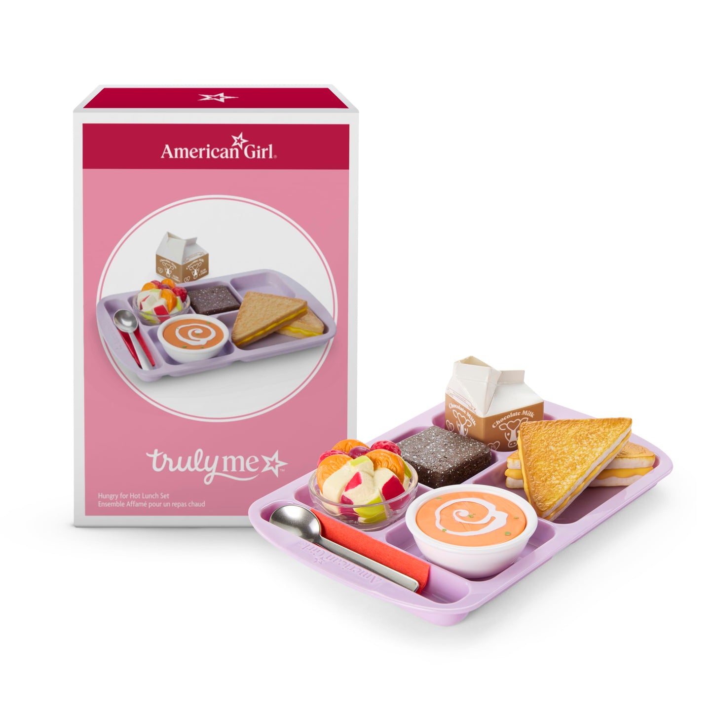American Girl Truly Me 18-inch Doll Hungry for Hot Lunch Playset with Sandwich, Soup, Fruit, and Brownie, For Ages 6+