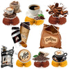 9 PCS Coffee Honeycomb Centerpieces Coffee Table Decorations Table Topper for Coffee Party Decorations Coffeehouse Birthday Party Supplies
