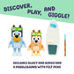 Bluey Figure 2-Pack Rug Island. 2 Episode-Themed Figures with Moving Arms & Paddleboard Accessories, 2.5-3" (6-7.6 cm) Poseable Toys for Kids