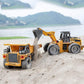 kkny Remote Control Construction Dump Truck Toy 2.4G RC 6 Channel Bulldozer 4 Wheel Driver Mine Construction Alloy Metal Vehicle Truck 1:18 with 2