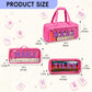 3pcs Empty Mahjong Bag, American Mahjong Set Bag for Tiles and Racks, Canvas Tote Bag with Mat Holder Magic Tape and Sewn Chenille Letter, Zippered
