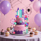 Spider Cake Topper with Pink Spider Web Balls Stars for Animal Themed Birthday