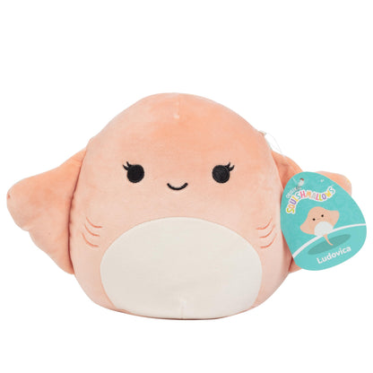 Squishmallows Original 8-Inch Ludovica The Stingray - Official Jazwares Plush - Collectible Soft Squishy Stingray Stuffed Animal Toy - Add to Your
