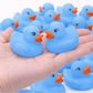 36 Pieces Classic Rubber Duck Bath Toys - No Holes BPA Free Floating Duckies for Boys Baby Shower, Party Favors, Kids Gifts (Blue)