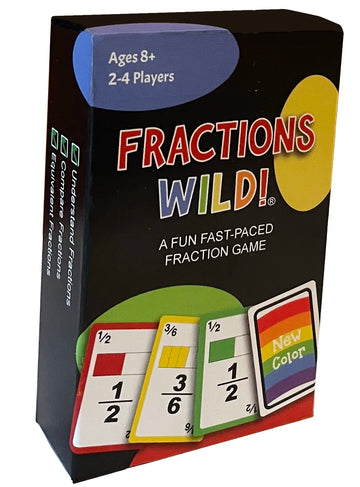 Fractions Wild - Match Fraction Number or Color to be The First to get rid of All Your Cards! Easy to Learn, Fun to pla Math Game for 3rd, 4th, 5th