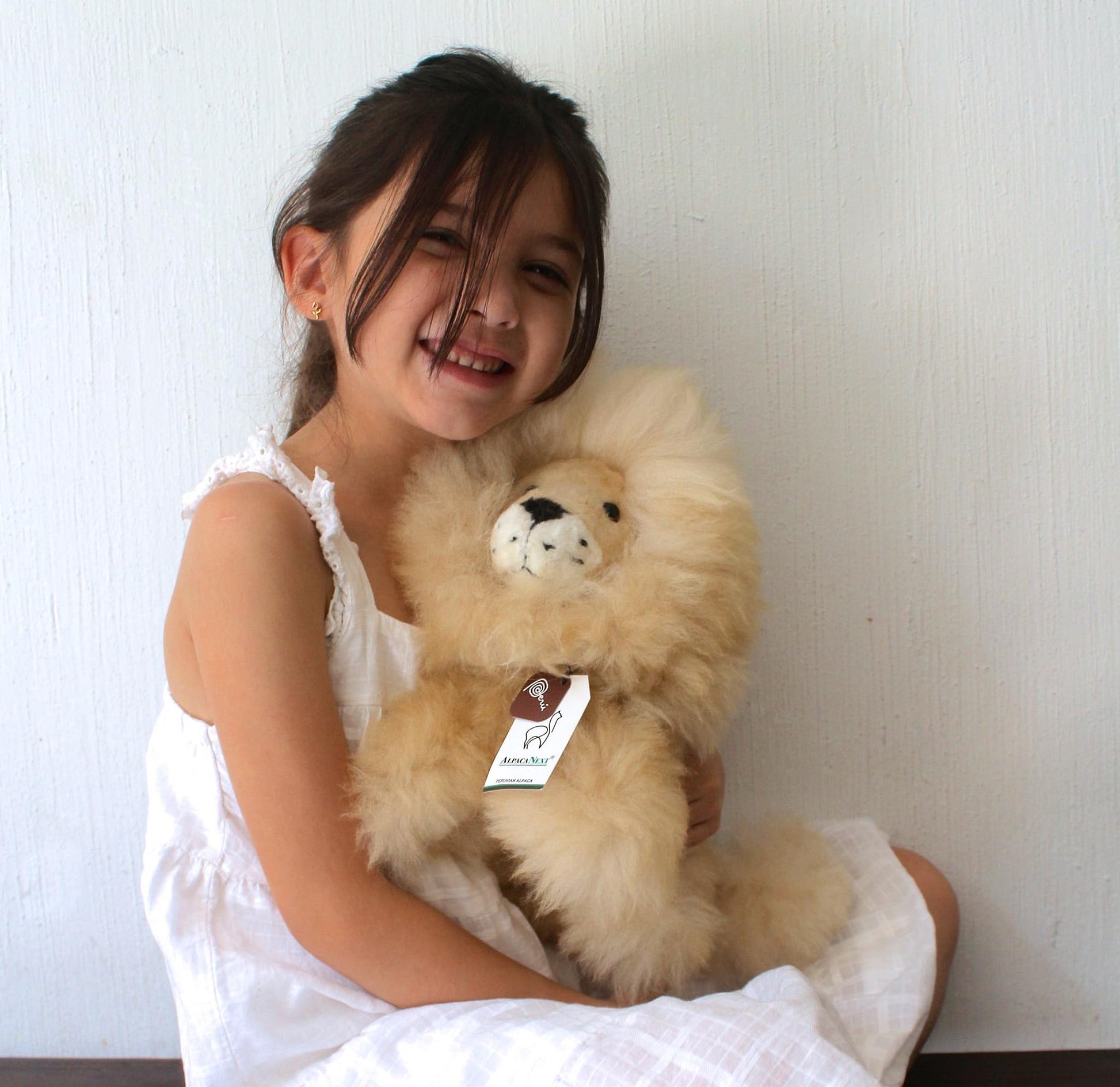 AlpacaNext Alpaca Lion Stuffed Animal Crafted in Luxury Alpaca Wool - Hypoallergenic & Ultra-Soft Toy Perfect for Cute Nursery Decor and a Huggable