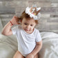 Agkvw Crown for Girls' First Birthday, Rose Gold 1st Birthday Hat, Flower Tutu Crown, Cake Smash Props, Decorations for Girls