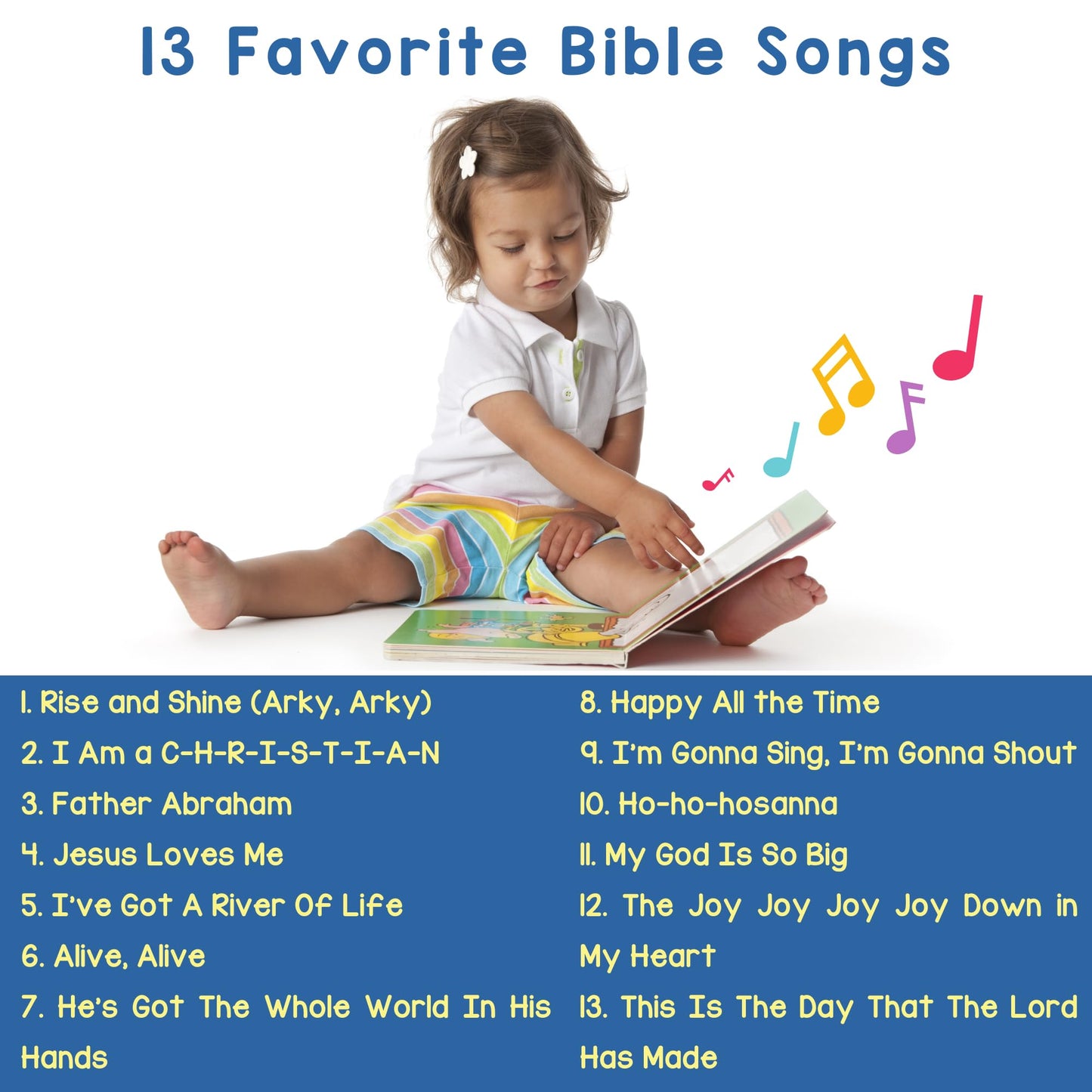 LEARNING BUGS Christian Bible Songs - 13 Songs of Praise for Little Ones, Musical Books for Toddlers, 28-Button Music Book, Musical Toys for Toddlers