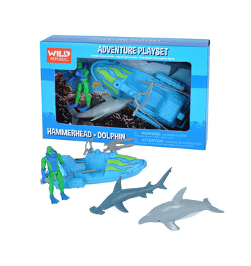 Wild Republic Adventure Shark Playset - 4"
