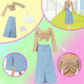 BLIJOLA 10Pcs Doll Clothes & Accessories Including 4 Sets Casual Doll Clothing, Skirt, Long Dress, Top and Pant Outfits with 4 Pair of Shoes 2