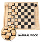 GSE Games & Sports Expert 2-in-1 Reversible Natural Wood Checkers and Tic-Tac-Toe Board Combo Set with Game Pieces, Family Game for Kids & Adults